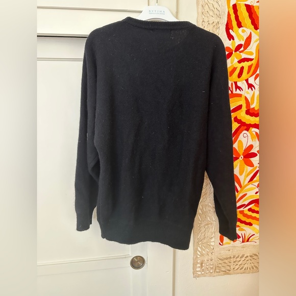 VINTAGE angora / wool Holiday Sweater size S - Picture 2 of 3